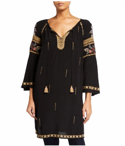 Johnny Was Victoria Velvet Voyager Tunic In Black