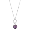 Charlene K Silver Amethyst Pendant In Silver