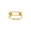 Canaria Fine Jewelry Canaria 10kt Yellow Gold 3-row Ear Cuff In Yellow