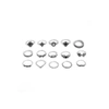 SOHI PACK OF 15 OXIDISED RING