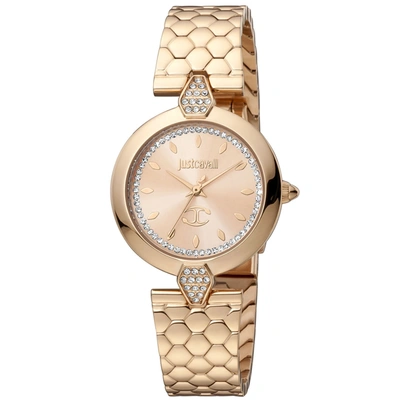 Just Cavalli Women's Donna Green Dial Watch In Gold
