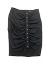 Samuel Dong Pencil Skirt With Snaps In Black In Black