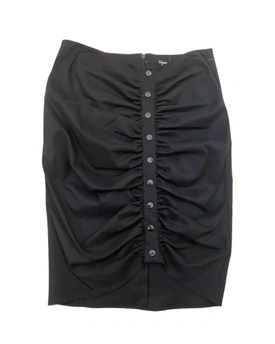 Samuel Dong Pencil Skirt With Snaps In Black