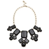 Sohi Black Color Gold Plated Designer Stone Necklace For Women's In Black