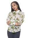 Alexia Admor Rylin Silky Front Button Blouse In White