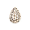 Sohi Multi Color Gold Plated Party Designer Stone Ring For Women's In Silver