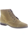 Array Tacoma Womens Suede Leather Closed Tap Toe Ankle Boots In Gold