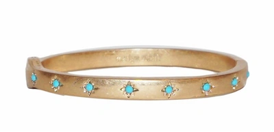 Marlyn Schiff Multi Stone Bracelet In Gold/turquoise Tones In Blue