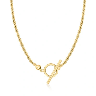 Canaria Fine Jewelry Canaria 2.2mm 10kt Yellow Gold Rope Chain Toggle Necklace In Multi