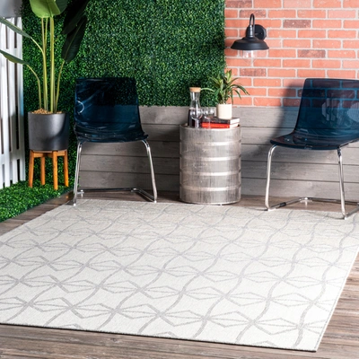 Nuloom Saunders Geometric Indoor/outdoor Area Rug In Grey