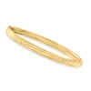 Canaria Fine Jewelry Canaria 10kt Yellow Gold Leaf-pattern Bangle Bracelet In Gold