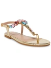 BETSEY JOHNSON WOMENS FAUX LEATHER EMBOSSED ANKLE STRAP