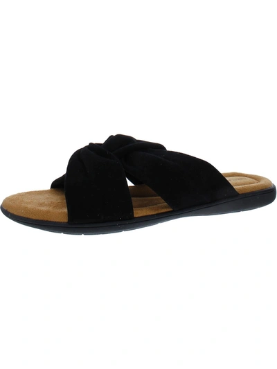 Array Loma Womens Suede Slip On Slide Sandals In Black