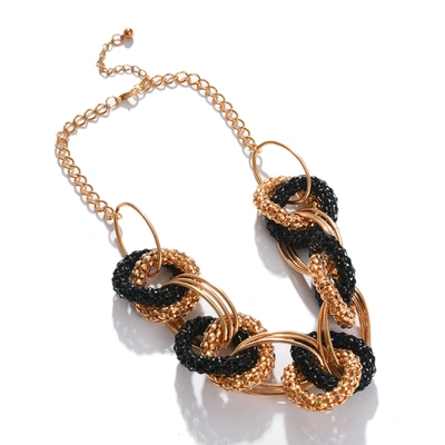 Sohi Gold-toned Black Gold-plated Necklace