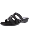 Easy Street Torrid Womens Faux Leather Slip On Slide Sandals In Black