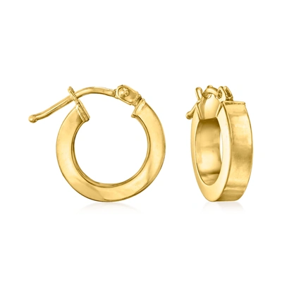 Ross-simons Italian 3mm 18kt Yellow Gold Squared-edge Hoop Earrings