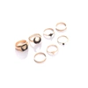 Sohi Pack Of 7 Gold Plated Designer Ring In Silver