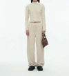 Shop Amomento Velour Fleece Drawstring Pants In Light Beige In Beige