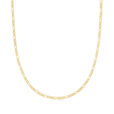 Canaria Fine Jewelry Canaria 2.6mm 10kt Yellow Gold Figaro-link Necklace In White