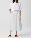 Eileen Fisher Stripe Organic Cotton A-line Skirt In Multi
