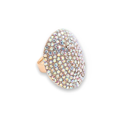 Sohi Silver Color Gold Plated Party Designer Stone Ring For Women