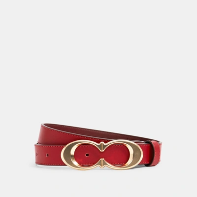 Coach Outlet Signature Buckle Belt, 25 Mm In Multi
