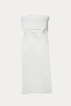 AMBER HARDS COLLARED SCARF IN IVORY WHITE
