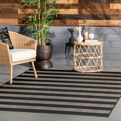 Nuloom Alexis Striped Indoor/outdoor Area Rug In Blue