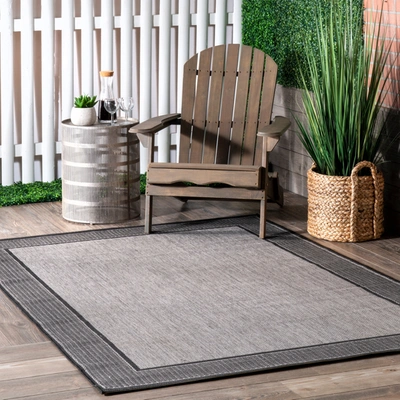 Nuloom Machine Made Outdoor Gris In Beige