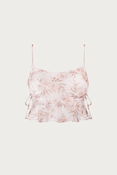 Adete Camelia Bralette In Summer Faded Floral In Pink