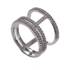 Sohi Silver Color Silver Plated American Diamond Ring For Women's In Silver