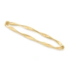 CANARIA FINE JEWELRY CANARIA ITALIAN 10KT YELLOW GOLD TWISTED BANGLE BRACELET