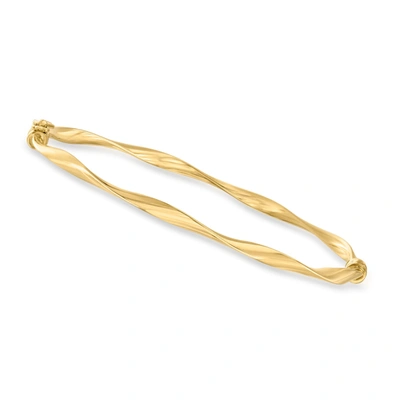 Canaria Fine Jewelry Canaria Italian 10kt Yellow Gold Twisted Bangle Bracelet