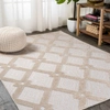 Jonathan Y Duwun High-low Pile Ogee Trellis Tone-on-tone Indoor/outdoor Area Rug