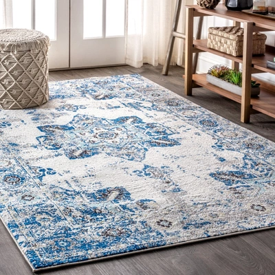 Jonathan Y Modern Persian Boho Vintage Medallion Area Rug In White