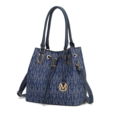 Mkf Collection By Mia K Jane Vegan Leather Tote Handbag In Blue