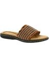 Array Cabrillo Womens Woven Braided Slide Sandals In Black