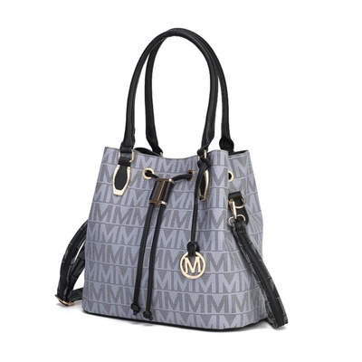 Mkf Collection By Mia K Jane Vegan Leather Tote Handbag In Grey