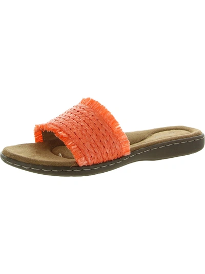 Array Cabrillo Womens Woven Braided Slide Sandals In Orange