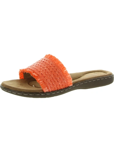 Array Cabrillo Womens Woven Braided Slide Sandals In Red