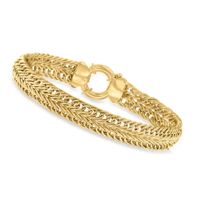 Canaria Fine Jewelry Canaria 10kt Yellow Gold Flat Wheat-link Bracelet