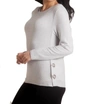 French Kyss Supersoft Bell Sleeve Top In Slate In Grey