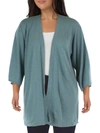 EILEEN FISHER PLUS WOMENS CASHMERE OPEN-FRONT CARDIGAN SWEATER