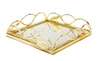 Classic Touch Decor Mirror Napkin Holder With Gold Leaf Design