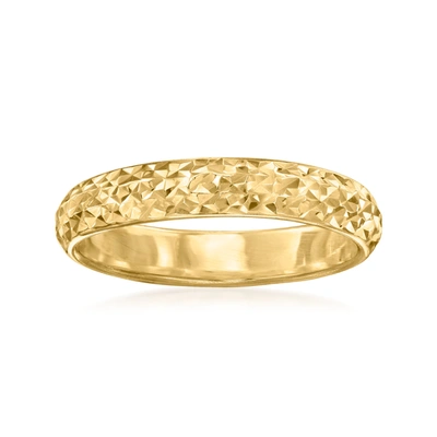 Ross-simons 4mm 18kt Yellow Gold Diamond-cut Ring