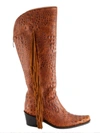 ROCKWELL THARP MANCHESTER FRINGE TALL COWBOY BOOT IN BROWN
