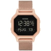 Nixon Siren Milanese All-black Mesh Bracelet Watch, 36mm In Gold
