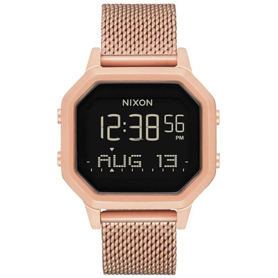 Nixon Siren Milanese All-black Mesh Bracelet Watch, 36mm In Gold