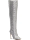 Inc Saveria Womens Rhinestone Tall Over-the-knee Boots In Silver