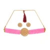 Sohi Gold Plated Designer Stone Necklace Set In Gold